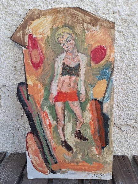 יובל קדר, שמן על עץ 25X25, 2024