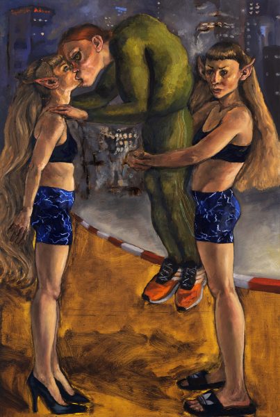 Izabella Volovnik,Third-Wheel-Deserving-of-Love-Tribute-to-Pina-Bausch-2025-oil-on-linen-60x40-cm-Photo-by-Maya-Zehavi