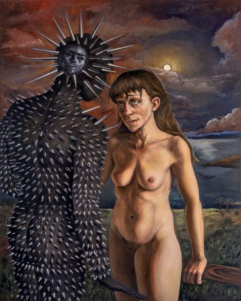 Izabella Volovnik, Rusty Bearsuit, 2025, oil on linen, 100x80 cm, photo credit Maya Zehavi