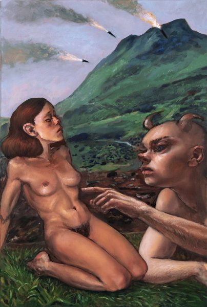 Izabella Volovnikbreakfast on the grass, 2025, oil on linen, 60x40 cm, photo credit Maya Zehavi